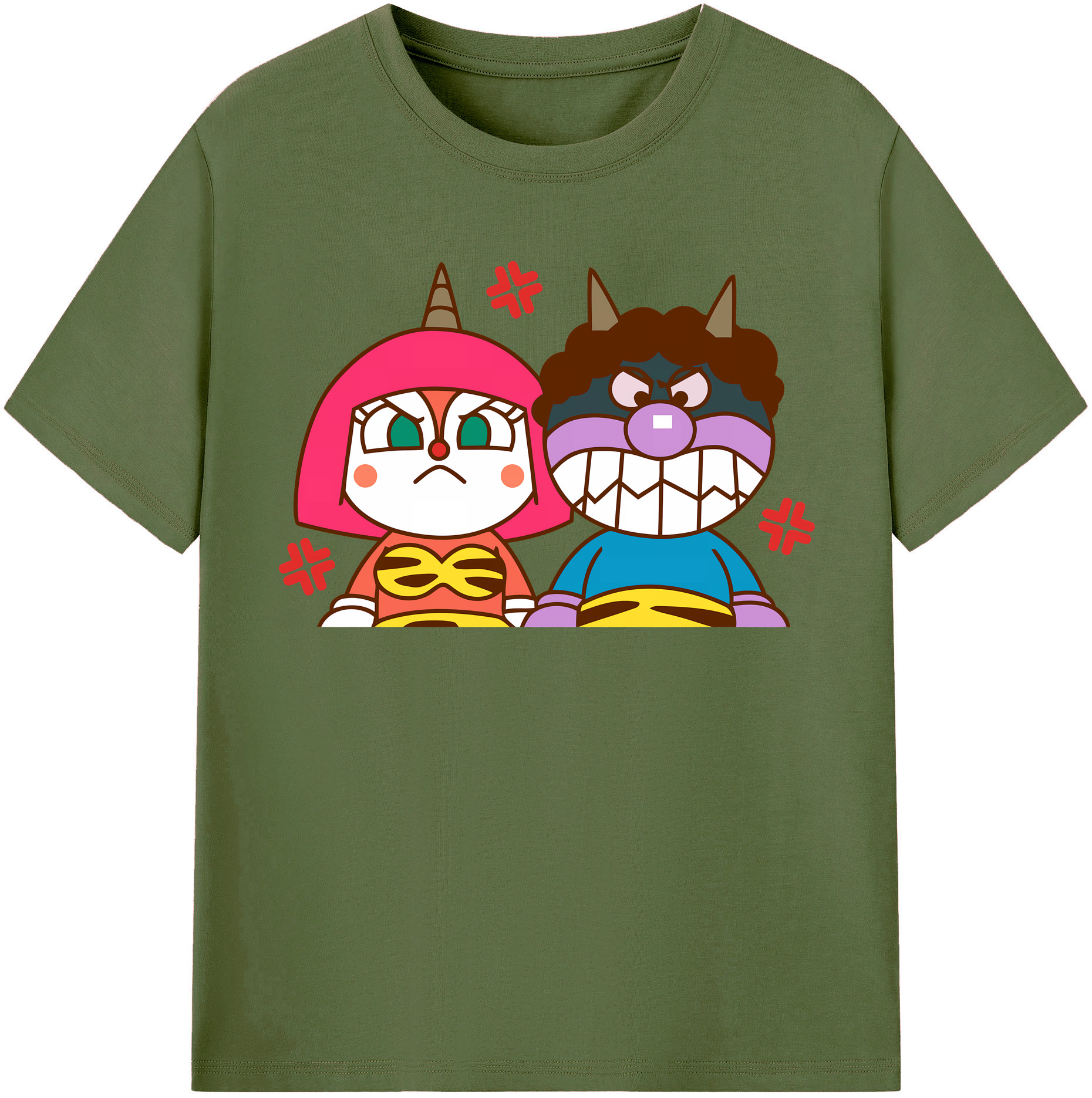 （画像用） アンパンマン Anpanman 綿100％半袖Tシャツ（フロントプリント）